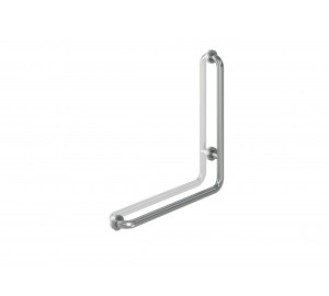 Wall to wall 600x600 grab bar stainless steel polished